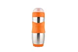 Caja fuerte deportiva Kid Basix |  Botella deportiva y de almuerzo de acero inoxidable, con pico de extracción fácil |  tapón de barro |  apto para lavavajillas |  contiene 453,6 g |  naranja